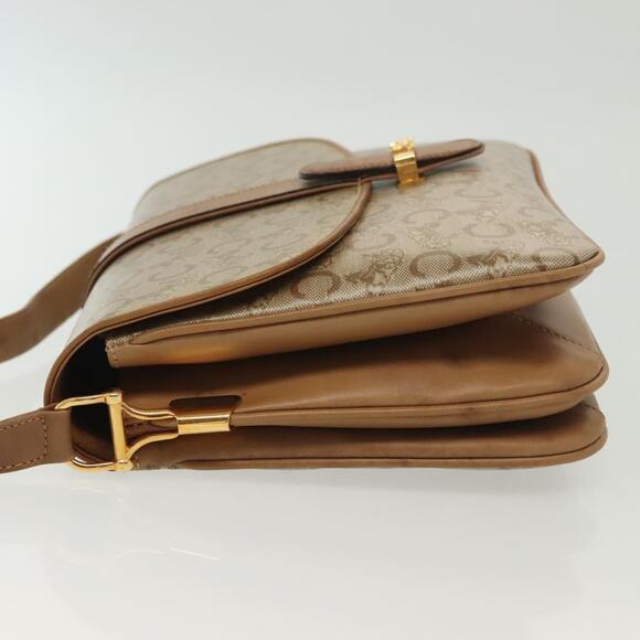 CELINE Macadam Canvas Shoulder Bag Pvc Beige Gold - Picture 6 of 13